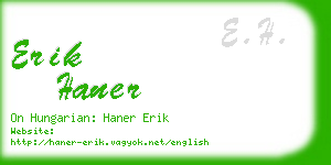 erik haner business card